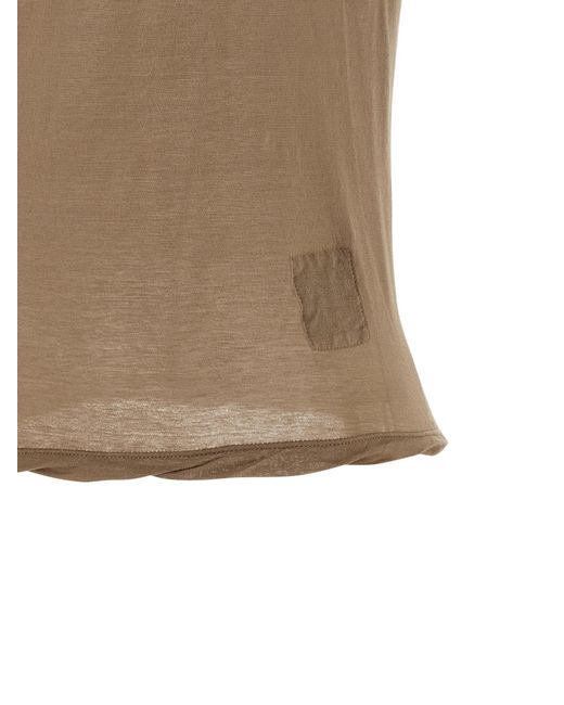 Rick Owens White Ziggy One-Shoulder Top