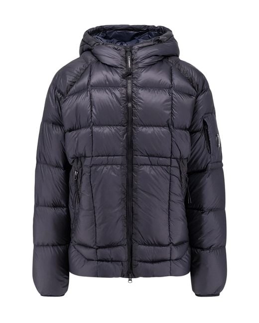 C P Company Blue Dd-Shell Hooded Jacket for men