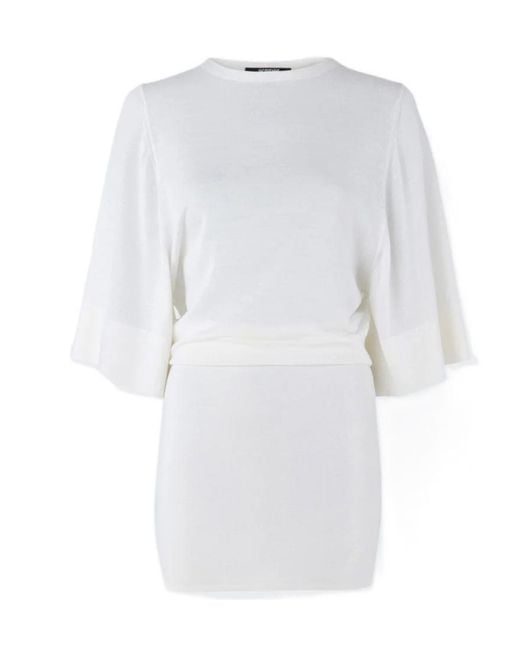 Jacquemus White Round Neck Dress