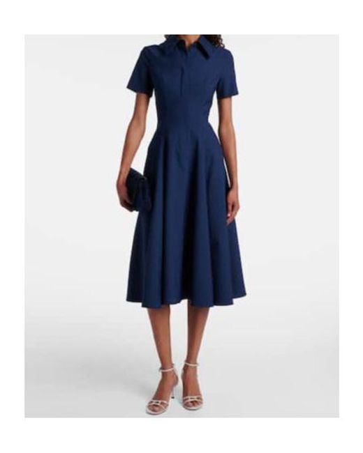 Emilia Wickstead Blue Jody Shirt Dress