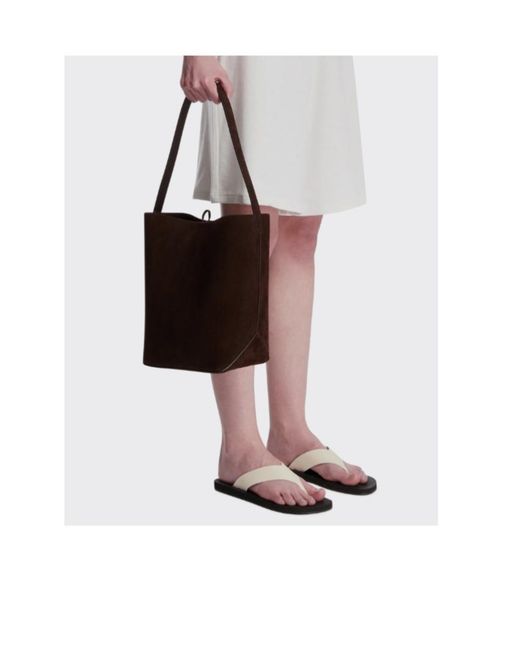 The Row Brown N/S Park Medium Handbag