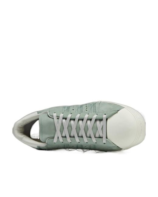 Y-3 Green Superstar Stitch-Embellished Sneakers for men