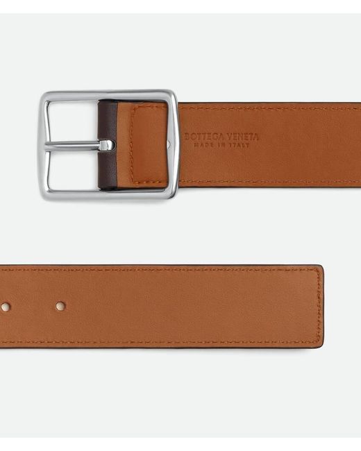 Bottega Veneta White Reverso Belt for men