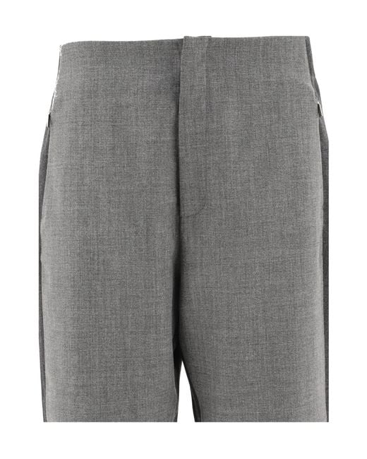 Thom Browne Gray Colour-Block Tapered Track Pants for men