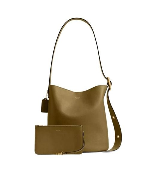 COACH Metallic Bleecker Bucket Bag
