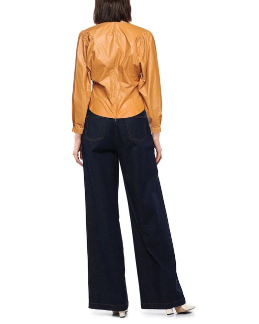 Isabel Marant Orange Simple Solid-Color Top