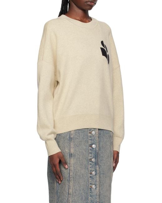 Isabel Marant White Isabel Marant Étoile Logo-Intarsia Crewneck Jumper