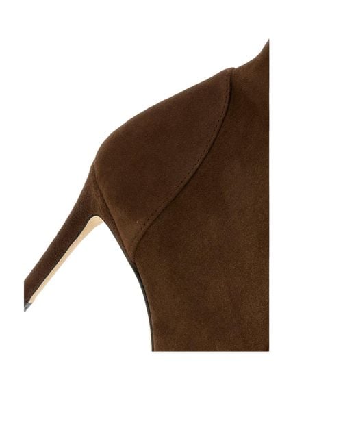 Stuart Weitzman Brown Pointed-Toe High Heels