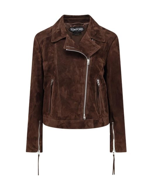 Tom Ford Brown Leather Jackets