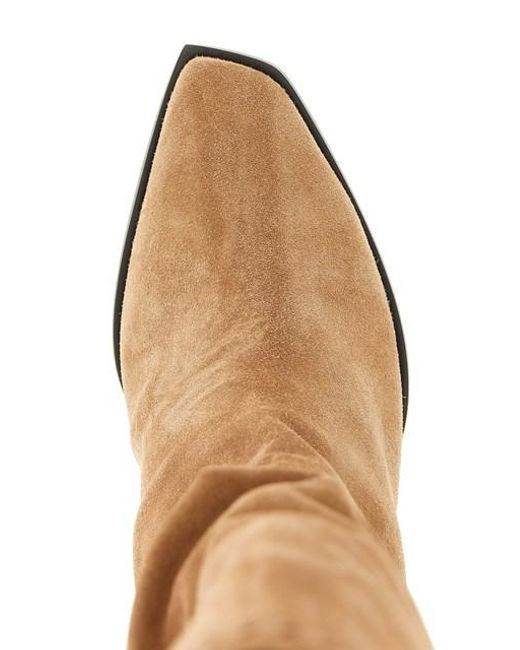 Jimmy Choo Brown Hart Stitch Knee Boots