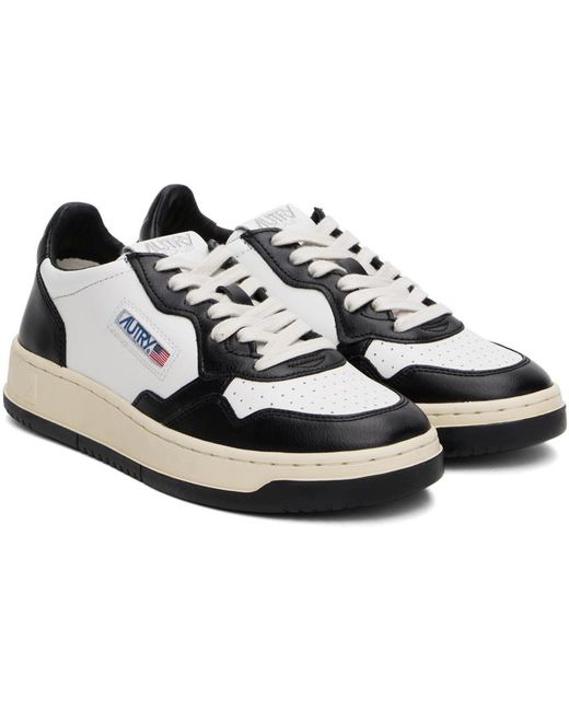 Autry White Medalist Bicolor Low-Top Sneakers for men