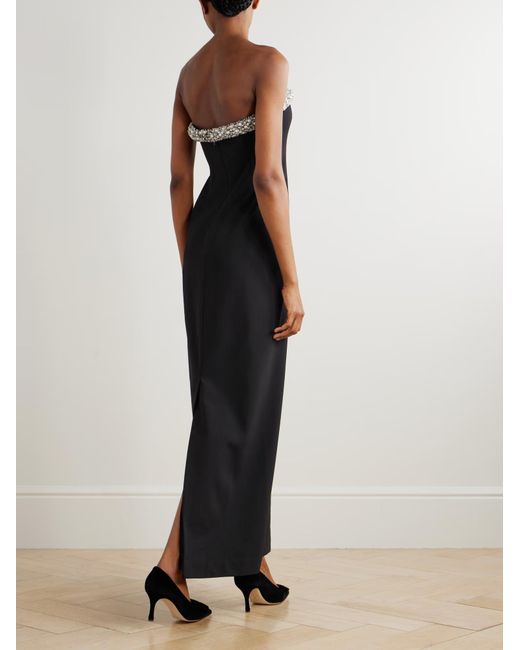 Jonathan Simkhai Black Riona Embellished-Bustier Dress