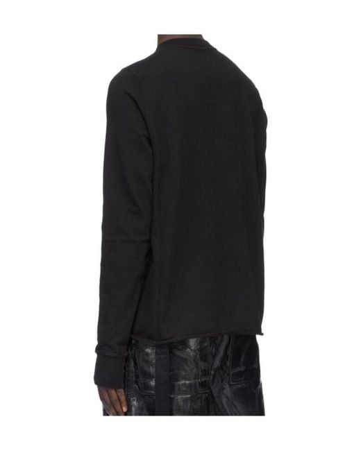 Rick Owens Black Crewneck Sweat for men