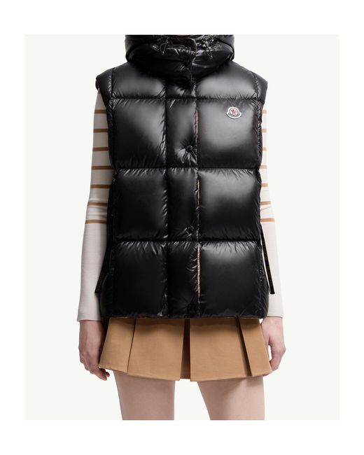Moncler Black Luzule Hooded Down Vest