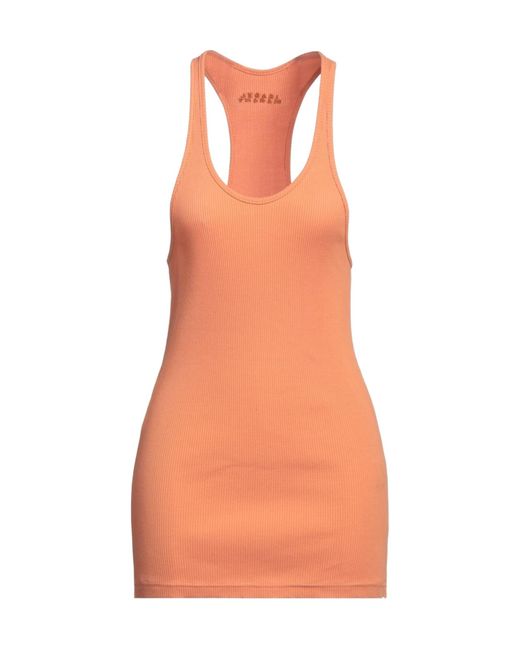 Isabel Marant Orange Solid Color Sleeveless T-Shirt