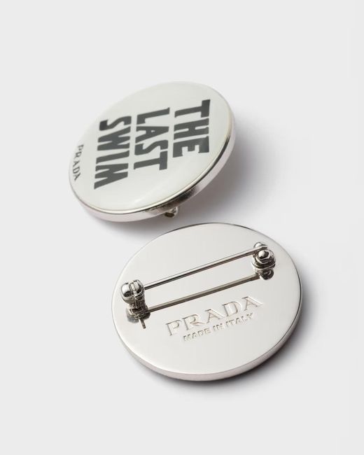 Prada White Metal Pins for men