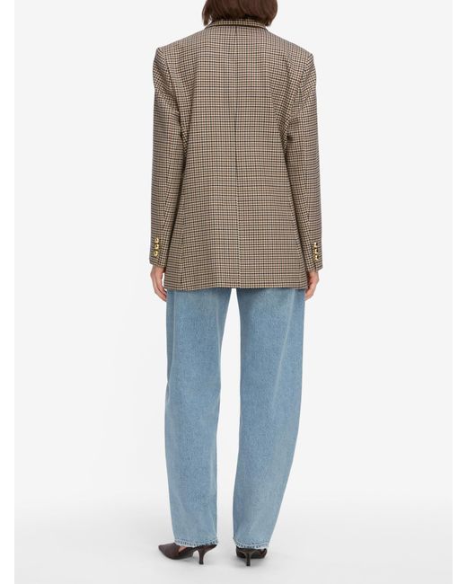 FRAME Brown Houndstooth Blazer