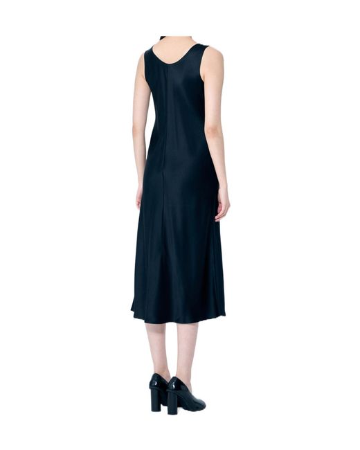 Max Mara Blue Banjo Sleeveless Midi Dress