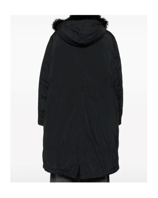 Yves Salomon Black Faux Fur-Trim Jacket