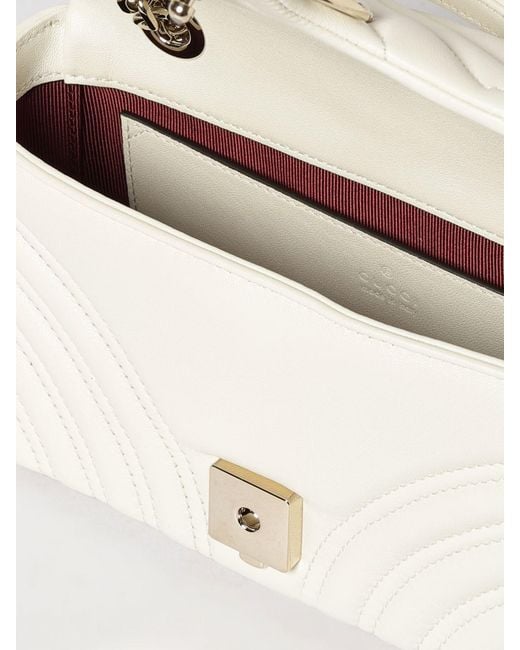 Gucci Natural Gg Marmont Small Shoulder Bag