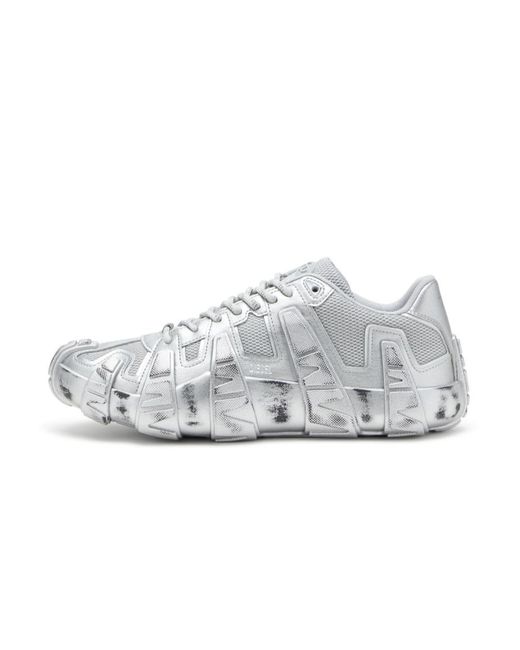 DIESEL White S-D-Griffe Low Sneakers for men
