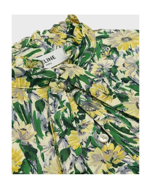 Céline Green Lavallière Blouse