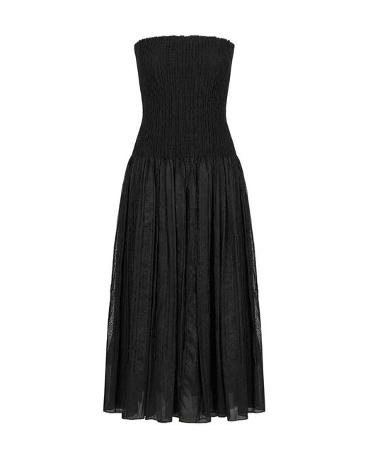 Paloma Wool Black Lupe Pleated Maxi Skirt