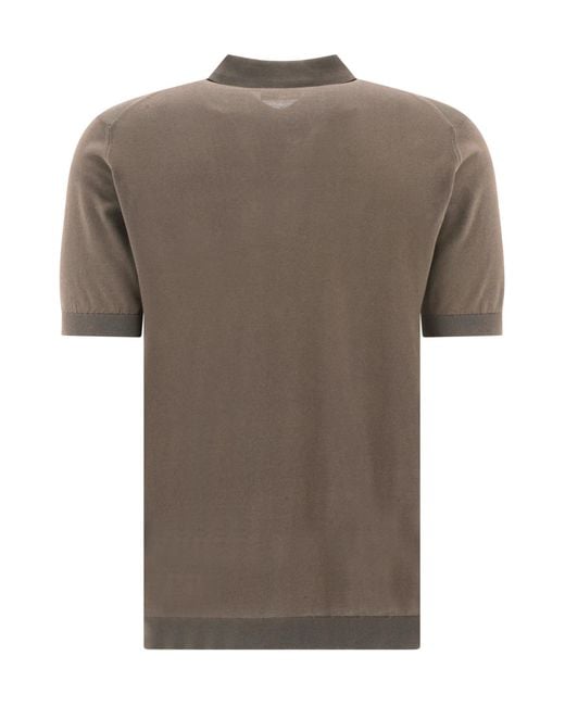 John Smedley Brown Adrian Polo Shirt for men