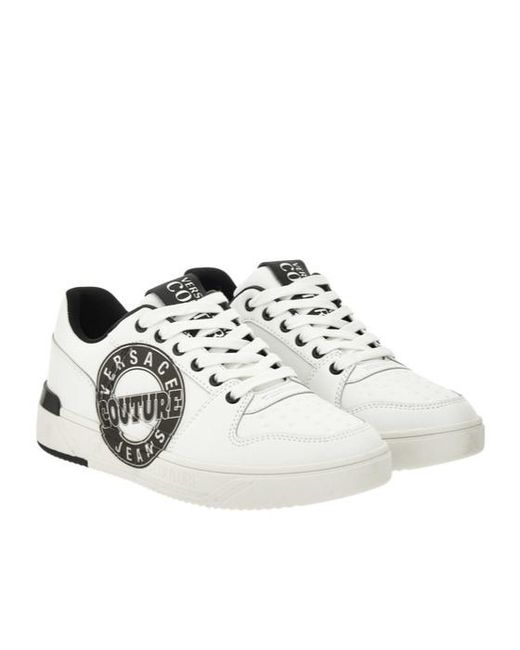 Versace Jeans White Logo-Print Sneakers for men