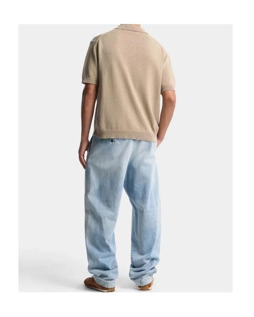 DSquared² Blue Wide-Leg Pleated Jeans for men