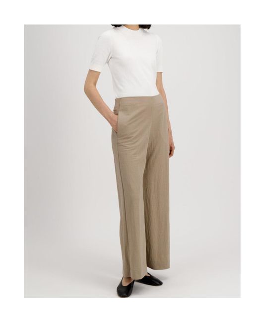 Harris Wharf London Natural Wide-Leg Pants