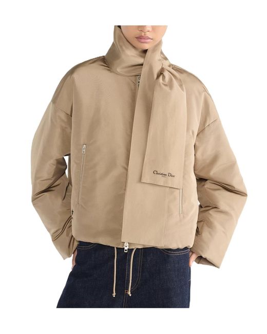 Dior Natural Jacket With Scarf Collar