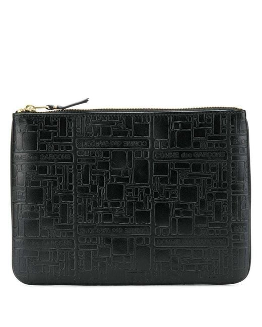 Comme des Garçons Black Textured Pochette for men