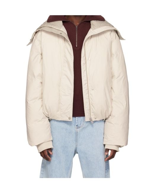 Entire studios Blue Cropped Down Jacket