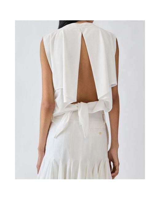 Jacquemus White Le Marcel Moisson Tie-Back Top