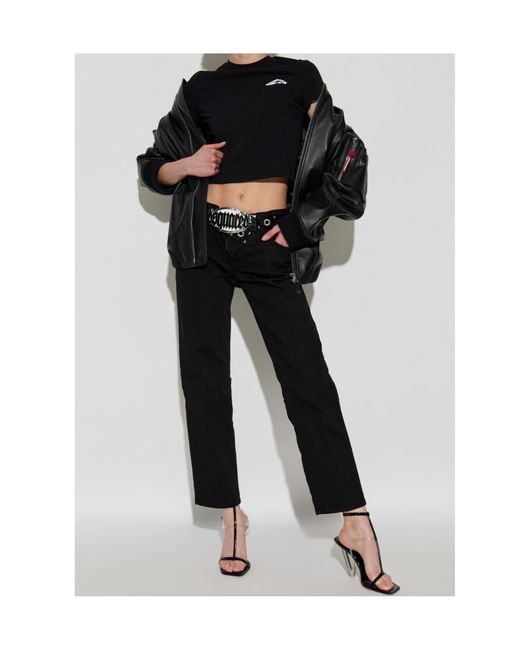 DSquared² Black Jenna Straight Leg Jeans