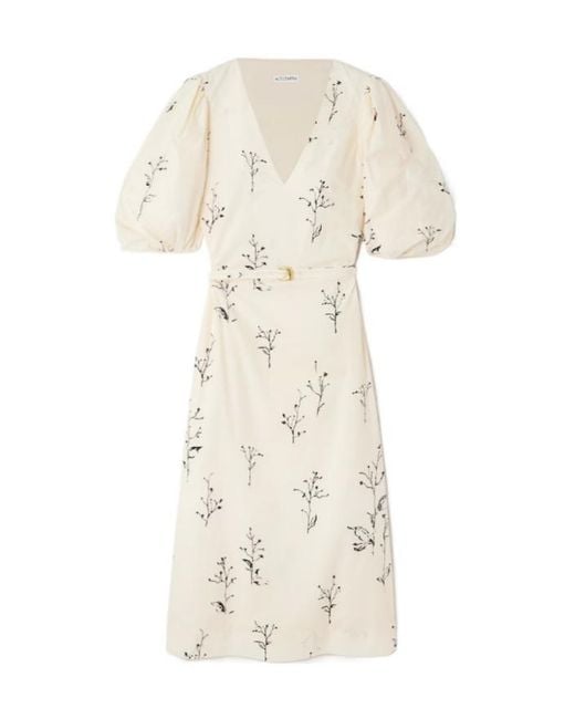 Altuzarra Natural Printed Cotton Midi Dress