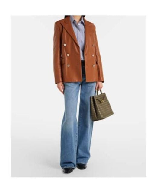 Ralph Lauren Brown Camden Leather Blazer