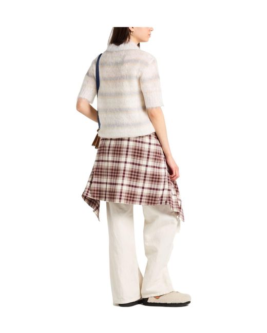 Marni White Stripedknitted Jumpers