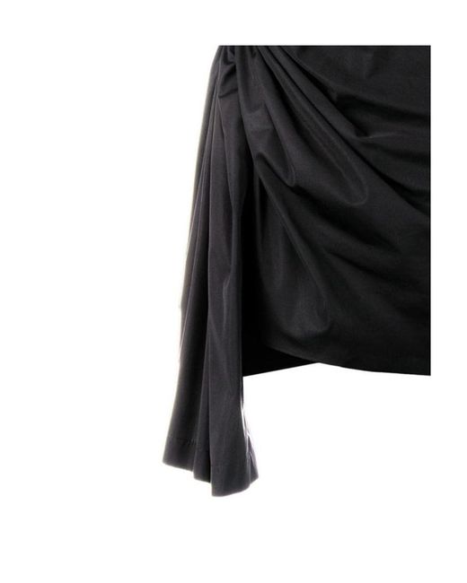 Givenchy Black Short Draped Skirt