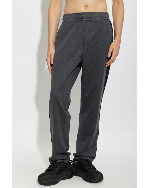 Moncler Gray Elastic Waist Sports Pants for men