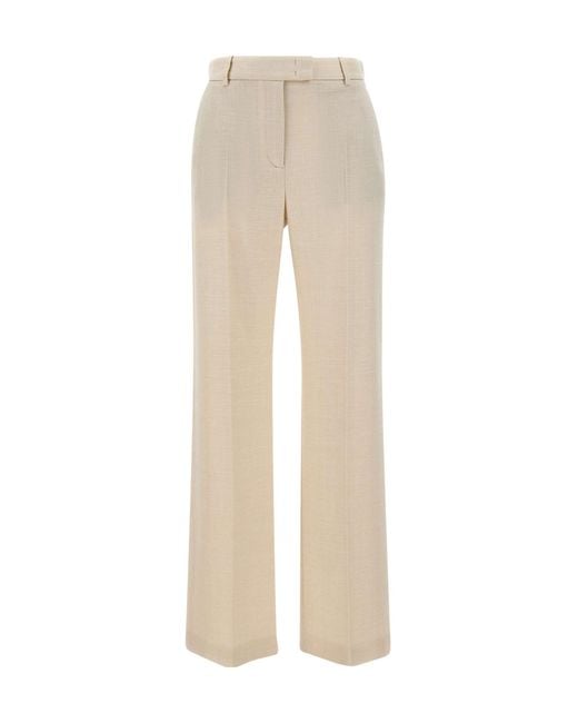 Eleventy Natural Casual Pants With Belt Loops
