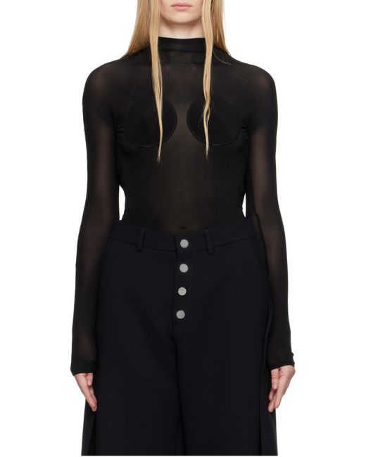 Jean Paul Gaultier Blue Covered Cup Ruched Top