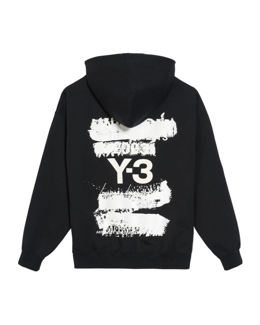 Y-3 Blue Graphic Hoodie for men
