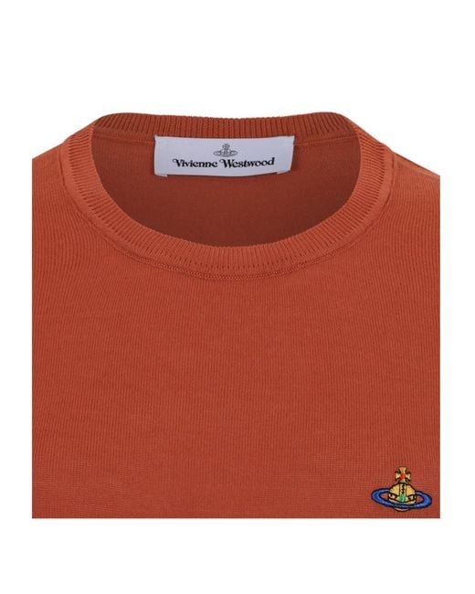 Vivienne Westwood Orange Bea Crew Neck T-Shirt