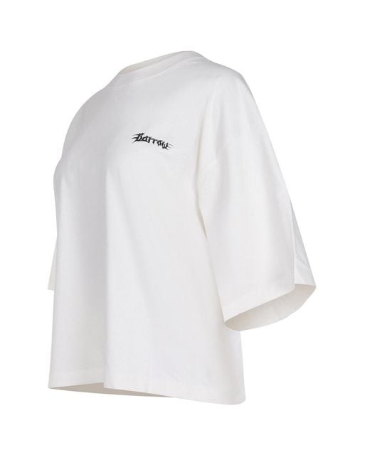 Barrow White Beaded Logo T-Shirt