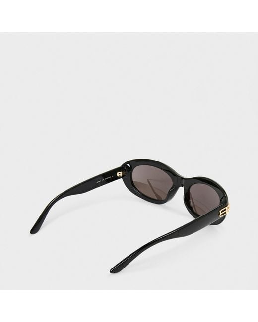 Balenciaga White Oval Sunglasses