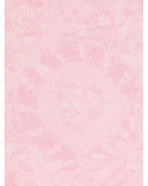 Versace Pink Printed Scarf