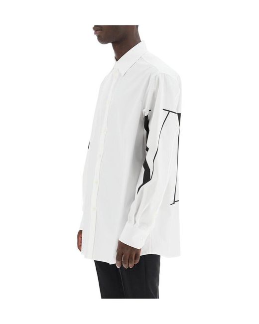 Valentino White Vltn Print Shirt for men