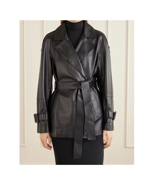 Nour Hammour Black Long-Sleeved Leather Jacket